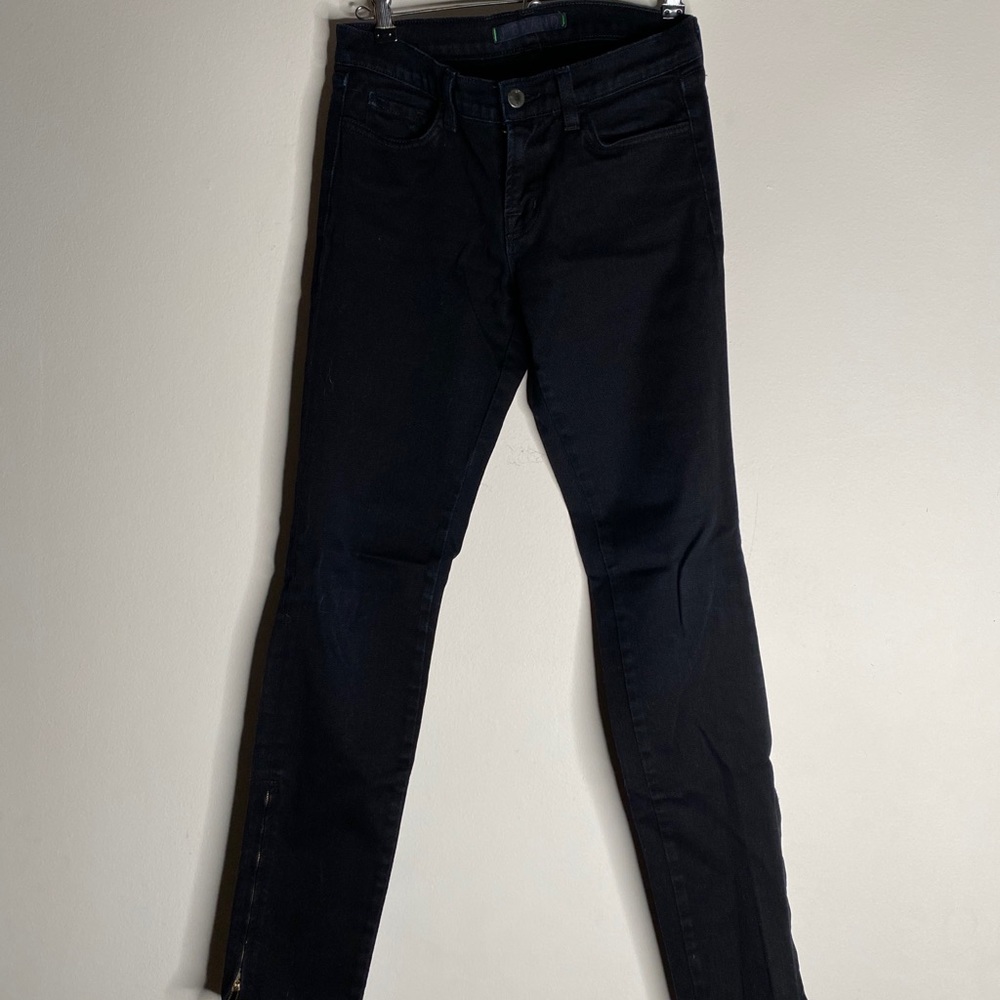 J Brand The Deal side-zip jeans in Noir NWOT